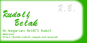 rudolf belak business card